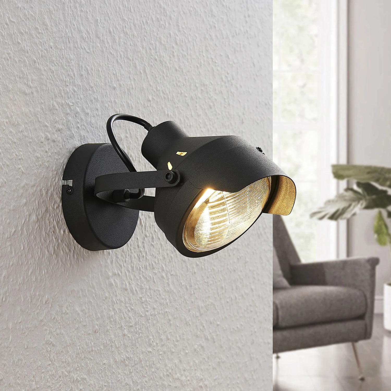 Scheinwerfer-Spot Henega In Schwarz, 1-flammig 4 Scheinwerfer-Spot Henega In Schwarz, 1-flammig – Bild 2