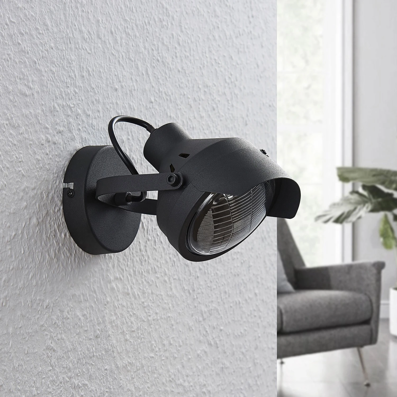 Scheinwerfer-Spot Henega In Schwarz, 1-flammig 5 Scheinwerfer-Spot Henega In Schwarz, 1-flammig – Bild 3