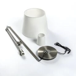 Lindby Nantwin Stehleuchte, Stoffschirm, Weiß -Beleuchtung Rabatte 9624713 7