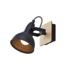 Lindby Aylis Spot, Schwarz, Holz, Einflammig 13 Lindby Aylis Spot, Schwarz, Holz, Einflammig -Beleuchtung Rabatte 9626216 2