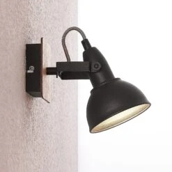 Lindby Aylis Spot, Schwarz, Holz, Einflammig 15 Lindby Aylis Spot, Schwarz, Holz, Einflammig -Beleuchtung Rabatte 9626216 4