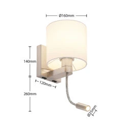Lucande Wandleuchte Brinja Mit LED-Flexarm Weiß -Beleuchtung Rabatte 9626426 5