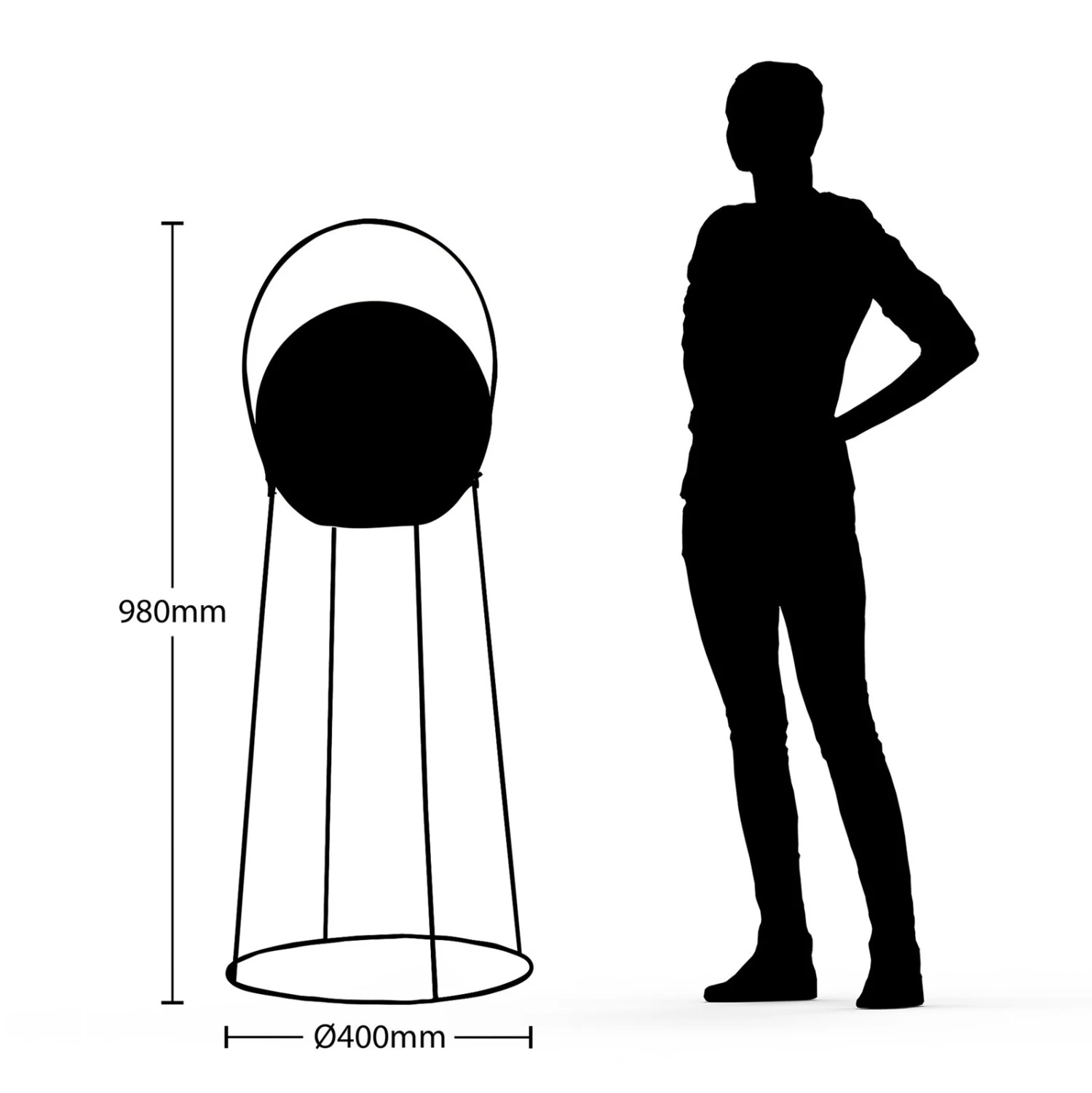 Lucande Hoyka Außenstehlampe Mit Kugel 6 Lucande Hoyka Außenstehlampe Mit Kugel – Bild 4