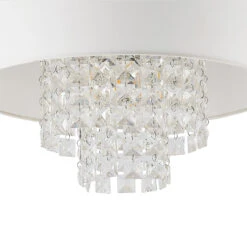 Lindby Estera Deckenleuchte Mit Behang, Weiß -Beleuchtung Rabatte 9626840 6