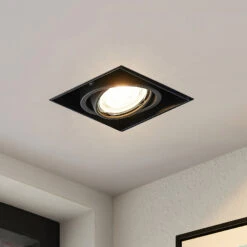 Arcchio Hidaya Halbeinbauleuchte, 1-fl., Schwarz