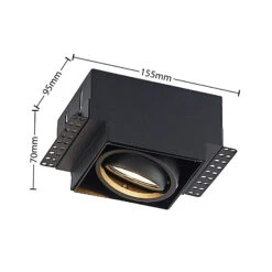 Arcchio Hidaya Halbeinbauleuchte, 1-fl., Schwarz -Beleuchtung Rabatte 9627539 4