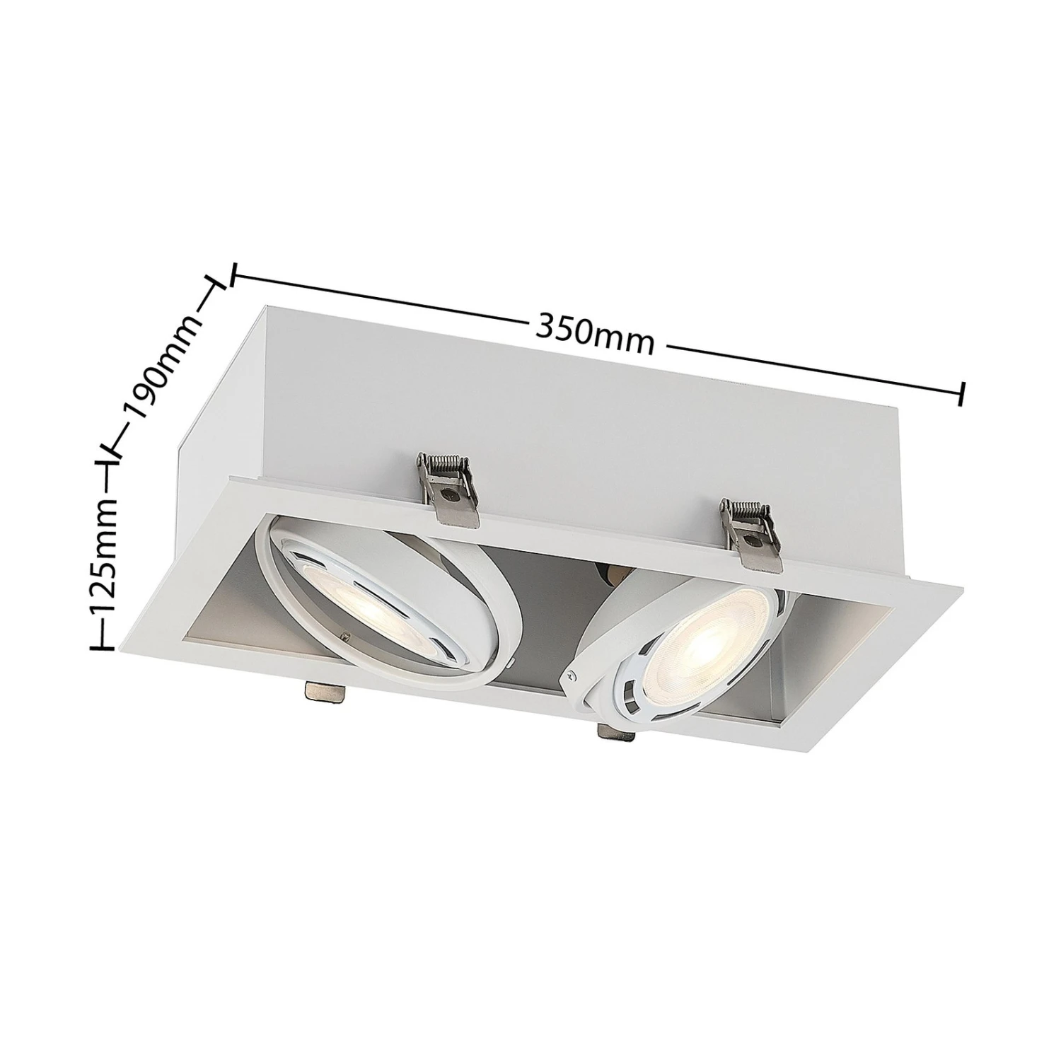 Arcchio Yasna Einbauleuchte, Zweiflammig, Weiß 7 Arcchio Yasna Einbauleuchte, Zweiflammig, Weiß – Bild 5