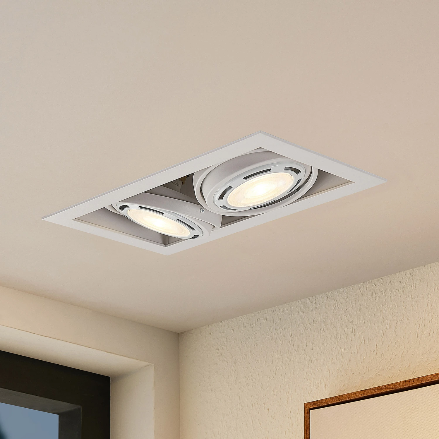 Arcchio Yasna Einbauleuchte, Zweiflammig, Weiß 3 Arcchio Yasna Einbauleuchte, Zweiflammig, Weiß