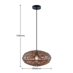 Lindby Majeora Hängeleuchte, Bambus, Dunkelbraun 17 Lindby Majeora Hängeleuchte, Bambus, Dunkelbraun -Beleuchtung Rabatte 9628675 6