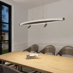 Lucande Matwei LED-Hängelampe, Oval, Nickel -Beleuchtung Rabatte 9639362 1