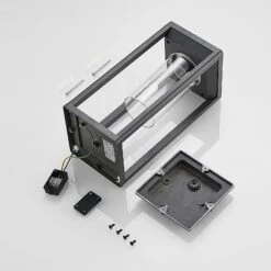 Lindby Estami Sockelleuchte, 35 Cm, Dunkelgrau -Beleuchtung Rabatte 9647109 8