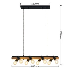 Lindby Morleen - Hängeleuchte, 8-fl., Holz Hell 14 Lindby Morleen - Hängeleuchte, 8-fl., Holz Hell -Beleuchtung Rabatte 9921080 3