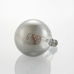 Lucande LED-Lampe E27 G125 4W 1.800K Dimmbar Smoke -Beleuchtung Rabatte 9927010 4