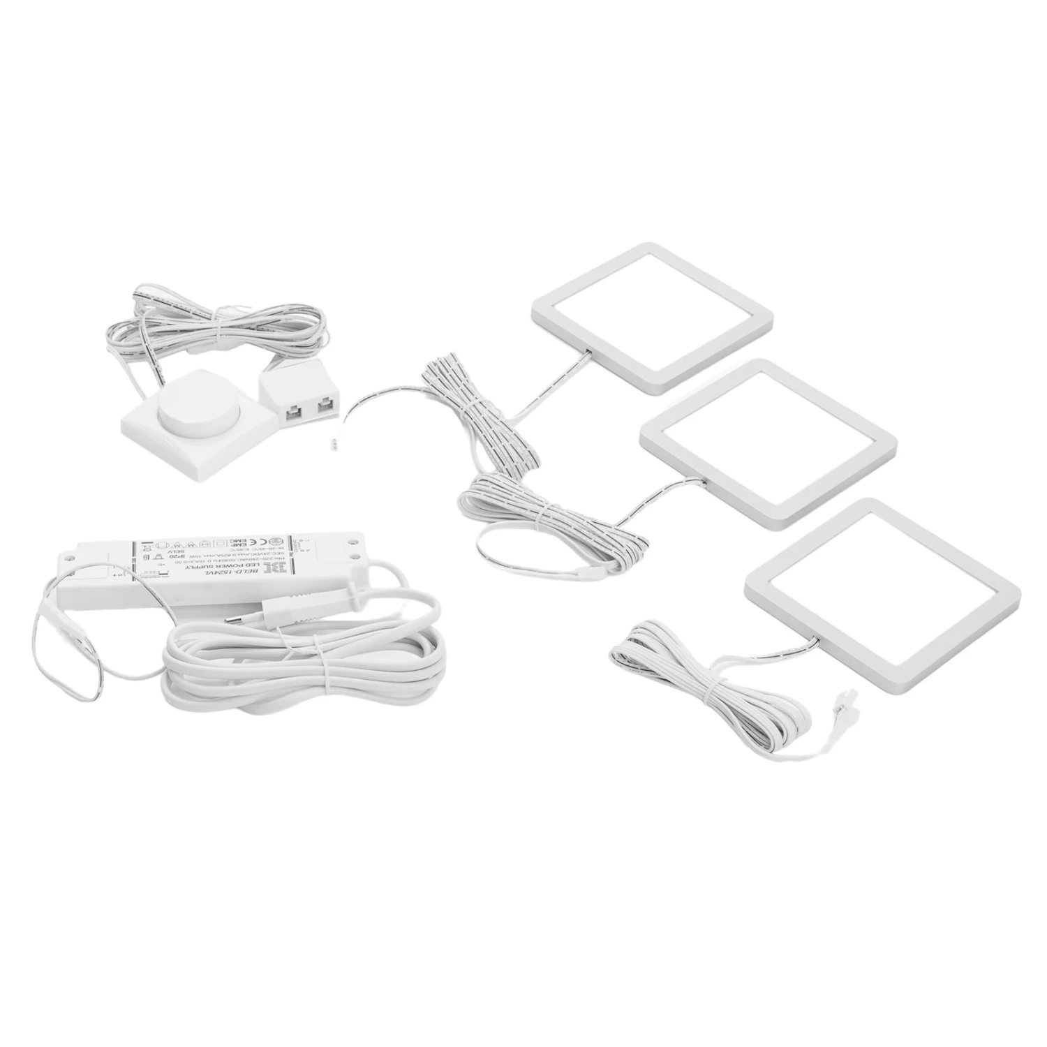 Lindby Antony LED-Unterbauleuchte, 3er-Set, Silber 4 Lindby Antony LED-Unterbauleuchte, 3er-Set, Silber – Bild 2