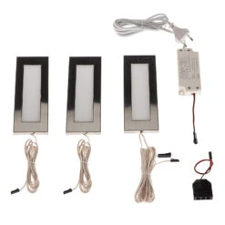 Prios Juska LED-Unterbauleuchte Edelstahl 3 Stück -Beleuchtung Rabatte 9934124 2