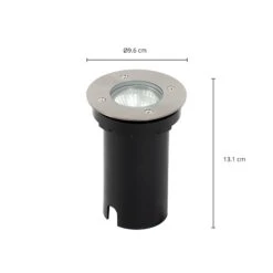 Prios Riya Bodeneinbauleuchte, Rund, Edelstahl -Beleuchtung Rabatte 9934184 3