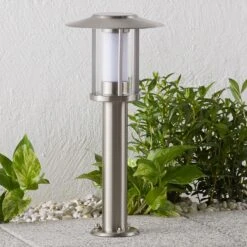 LED-Sockellampe Gregory, Edelstahl -Beleuchtung Rabatte 9945316 1