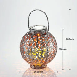 Lindby Adriano LED-Solarlaterne, Ornamente, Silber -Beleuchtung Rabatte 9945357 2