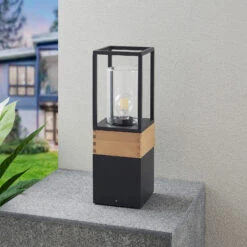 Lucande Enjan Sockelleuchte Aus Teakholz -Beleuchtung Rabatte 9969205 1