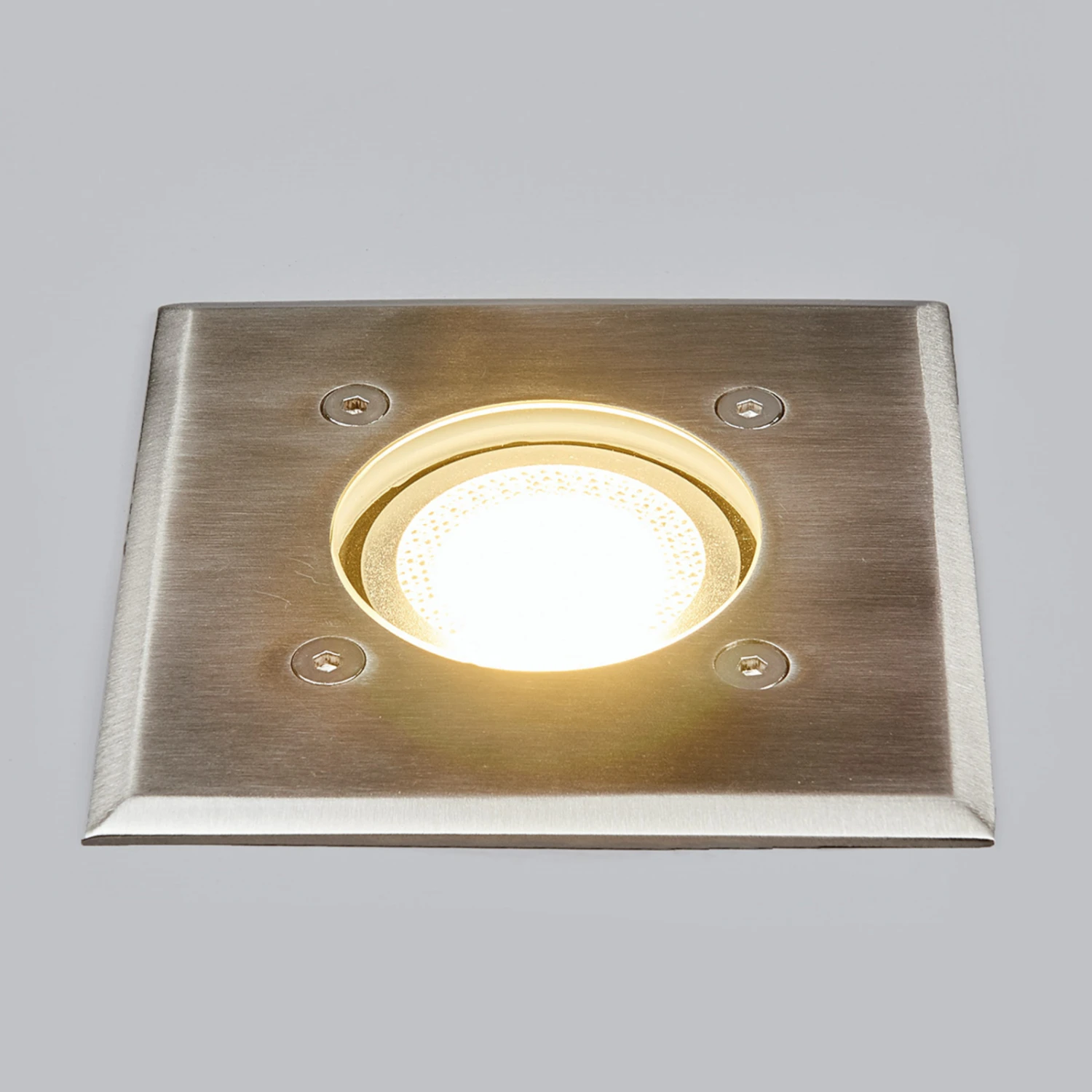 Eckige Edelstahl-Bodeneinbaulampe Insa, IP67 4 Eckige Edelstahl-Bodeneinbaulampe Insa, IP67 – Bild 2