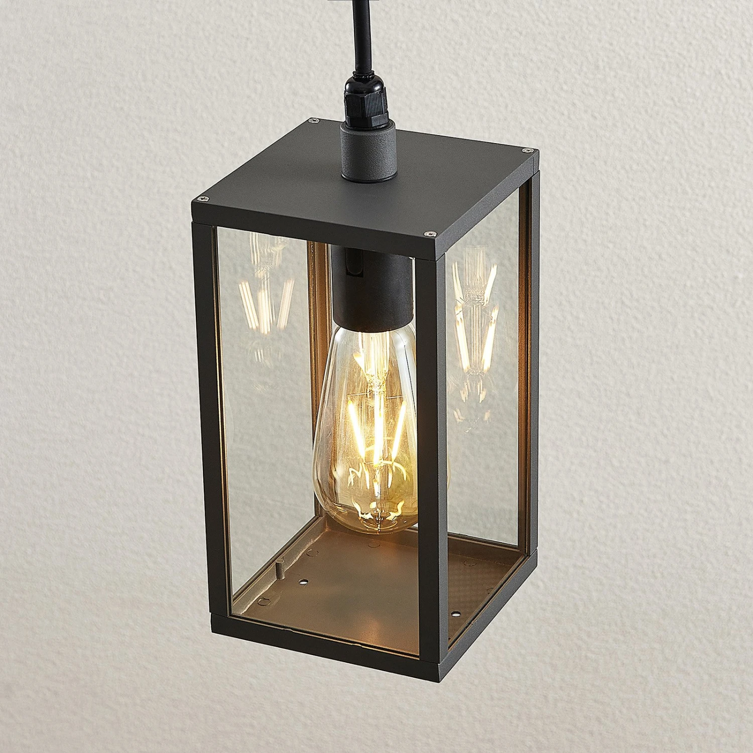 Lindby Filimon Außenpendellampe, Dunkelgrau, E27 8 Lindby Filimon Außenpendellampe, Dunkelgrau, E27 – Bild 6